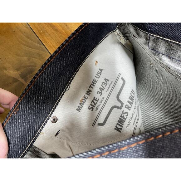 Kimes Ranch Men's Dillon Raw Jeans Blue 100% Cotton Wide Bootcut 34x34 USA Made - Picture 8 of 13